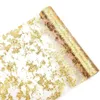 Sparkle Metallic Gold Thin Tabler Runners Goldsilver Sequin Glitter Foil Foil Roll Party Свадебная рождественская декор 240430