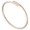 Thin Rose Gold nail bracelet Designer bracelet for woman top V-gold 18k lightweight high-end 18k bracelet with box