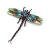 Brosches Juran Crystal Dragonfly for Women Girl Green Charm smycken Scarf Lapel Pins Brosch Antik Tillbehör 2024 Trend
