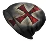 Berets Knights Templar Men Women039s Bons de bonnet Cross Crost Hat Earmuff Bonnet Skullies Boneies2828917