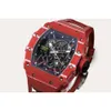 Squeleto Superclone entièrement automatique Watch Devils mécanique RM035 Movem regarde Red Watchba Watch Designer Flywheel RM35-02 Tourbillon Mens 7413