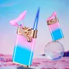 Fashion High High Heel Style Rocker Abl Iatable Torse Light Blue Blue Flame Cigarette Gas Lighter non rempli pour les femmes Modèle Custom