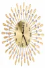 アートダイヤモンドモダンメタルウォールクロック大きな壁マウント時計ホームリビングルームオフィス装飾ブラックゴールド高品質C427384235