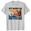 T-shirts voor heren Interessante Belgische Shepherd Dog T-shirt Top Vintage Beste Malinoah Dad All Time Vintage Fathers Day T-shirt Korte mouwen 100% katoenen T-shirtl2405L2405
