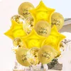 Décoration de fête 14pcs ballons d'anniversaire argentés Set Paper de bébé Crumb Linde Ballon Supplies