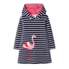 Abiti da ragazza saltare i metri da 2-7t per bambini con cappuccio calda venduto in cotone Principessa Childrens Clothing Autumn and Spring Clothingl2405