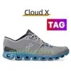 0n Cloud X Running Federer Novo choque leve absorvendo tênis masculino Mulheres trepadeiras de treinamento Sneas