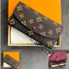 2023 M60697 Emilie Long Cardholder Wallet Bag 4 신용 슬롯 명품 디자이너 지갑 클래식 지갑 카드 홀더 패션 키 파우치 여성 키 체인 코인 지갑 가방