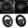 Steering Wheel Covers Universal Warm Soft Plush Car Cover Winter Solid Color Fluffy Case Auto Interior Accessories