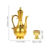 Verres à vin Turkish Coffee Tea Post Bouddhiste offrant des chalices de tasse gobelets Gold Water Kettle Teapot