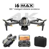 I6 MAX 드론 전문 4K 카메라 WIFI FPV 브러시리스 리프팅 장애물 방지 야간 시력 공중 사진 RC Quadcopter