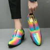 Chaussures décontractées 2024 Club Party Men Leather Classic Oxfords Zipper Shoe Designer à la main Robe Point Zapatos