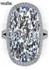 Silver Big Promise Ring 925 Sterling Vecalon 2019 Cushion Cut 8ct Diamond CZ Anillos de alianza de bodas para mujeres Joyería1539517