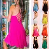 Casual jurken losse casual zomer strandjurk vrouwen mini mouwloze spaghetti -riem jurken uitgehold meisje kleding bodycon vestidos vrouw