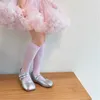 Çocuk Çoraplar Nefes Alabaş Naylon Çorap Kızlar İçin Yumuşak Stre Diz Yüksek Çoraplar Çocuklar Prenses Çoraplar Yaz Bahar Dans Dress Çoraplar