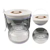 Storage Bottles Pickle Juice Separator Jar Leak-proof Container With Airtight Lids&Forks Multi-purpose For Olive Jalapenos