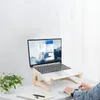 The new generation pure bamboo laptop monitor computer stand comes two sizes suitable laptops 11-14 inches 15 inches installation simple fashionable retro stand