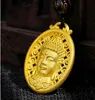 Nieuwe imitatie Gold Boeddha hanger ketting Thailand Men Amulet Lucky kettingen9545133