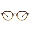 Lunettes de soleil Frames de concepteur japonais rétro de lunettes acétates Cadre Handm Men polygonal lisant Myopie Prescription Eyewear HD Blue Light Lens