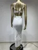 Casual Dresses Women Chick And Elegant Summer Evening Dress Sexy Halter Cut Out Long Elastic Bandage Birthday Celebrity Party Prom Gown