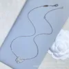 Heiße 925 Silber Van Butterfly Volldiamant Halskette mit 18 Karat Gold Präzisionskragenkette Elegant und minimalistischer Stil