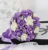 手作りの花とピンクのブライダルブーケの花フォームローズ人工結婚式ブーケエレガントなブライダルホールディーフラワーHO2854291