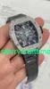 RM Luksusowe zegarki mechaniczne młyny RM010 An 18K Oro Bianco Fabbica Orologio Diamanti Scatola/Papers ST6I
