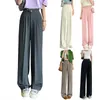 Women's Pants Women Casual Female Wide Leg Straight High Waisted Work Business Long Trousers With Petite For