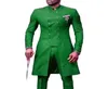 MEN039S Pakken Blazers Veiai 2021 Green Double Breasted Male Suit Mandarijn Mandarijn Rapel Bruidegom Tuxedo Formele bruiloft Blazer Prom Dinne3832062