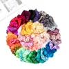 Handmade Multicolor Women Silk Silk Scrunchie elástica banda de cavalo Ponytailt de rabo de cabeça Acessórios para cabelos para a cabeça