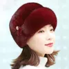 Berets Ladies Hat With Large Head Size Stylish Comfortable Women Elegant Winter Plush Imitation Mink Velvet Beret