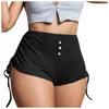 Frauenshorts Frauen Draw String sexy Mode lässig Sommer Baumwolle Hochtülen Seitentälde Soild Hosen Pyjamas Wandern