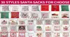 DHL Christmas Santa Sacks Canvas Cotton Påsar stora ekologiska tunga dragskonpartsar Personlig festivalfest Jul Decora7399013