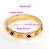 Bracciale a caldo che vendono hot selling oro inossidabile fiore in acciaio inossidabile Bracciale a cinque stelle Womens Cute Bracciale Bracciale Gioielli Gifts J240508