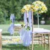 Sashes 10/50/100 pcs/Lot Wedding Sheer Lint Organza stoel Sashes Belt Stoel Cover Bow Bands Ties Huwelijk Payy Chairs Decoratie