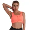 Active Underwear Front Zipper Sports Bra Professional High-strength 4-ll Shock-absorbing Sports Bralette without Steel Ring Running Vest Tops d240508