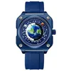 Montre-bracelets tournants de style terre rotatif MEAU BLUE PLANÉT