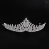 Clip per capelli Jade Angel Luxury Zircone Zircone Rhinestone Crown Birthday Birthing Accessori Tiara Accessori Donne Donne