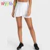 Kjolar skorts wyplosz kvinnliga svarta kvinnliga tennis kjolar elegant atletisk vit träning falska två stycken sport veckad fickfri frakt D240508