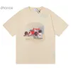 Trende de mode des tendances pour hommes et femmes Rhude Micro Label Letter F1 Racing T-shirt à manches courtes imprimées pour hommes Femmes High Street Loose Half Shirt