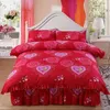 Bedding sets Bedding Set Bed Linen Cartoon Winter Thickened Velvet Four-piece Flannel Coral Polyester Bed Sheets Comforter Bedspreads J240509