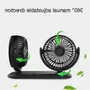 Degree mini -auto lucht 360 draagbare koelventilator21543508697 Kleine USB stille dual head fans fan allround auto desktop verstelbare rittn