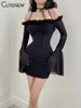 Повседневные платья милые шнурные сетчатые плиссированные мини-платье для женщин 2024 Летнее хипстер