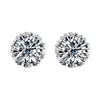 Étalon 1 paire de bijoux à la mode Crown Womens Classic New Zircon Small Boucles d'oreilles Boucles d'oreilles en argent Mentiers Crystal Boucles d'oreilles J240508