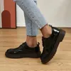 Casual Shoes Spring Autumn Korean Bright Leather Woman Formal Dress Thick Bottom Loafers Black British Business Work