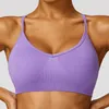 Aktivt underkläder Gym Sport Yoga Bras Sömlös BRALETTE CROP TOP TOW Tight Elastic Sexy Womens Sports Bh Top Backless Workout Clothes for Women D240508