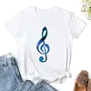 Polos femminile Treble Clef - Music Symbol T -shirt Summer Tops Funny Plus size Designer Domande Donne Luxuria