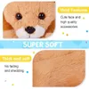 27cm filled lion pillow LED lights up music animal cute soft glow brown lion plush toy baby hoodie decoration girl gift 240424