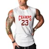 Herrtankstoppar Chicago Champs 23 USA City Team Gym Kläder Fitness Tank Topps Män Bodybuilding Singlets Cotton Slveless Shirt Muskel Vest Y240507