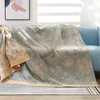 Blankets Textile City Cotton 5 Layer Gauze Towel Quilt Flower Pattern Quality Blanket Summer Nap Blanket for Couples